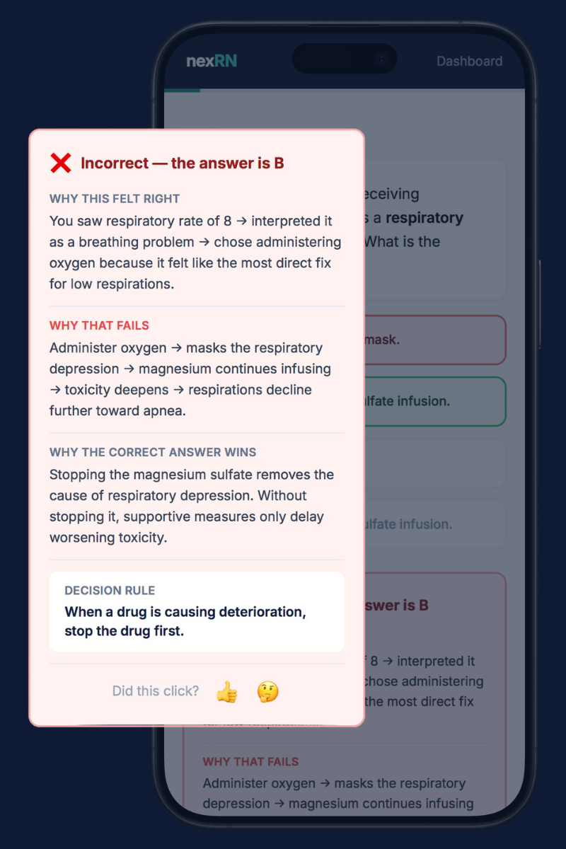 Incorrect answer example